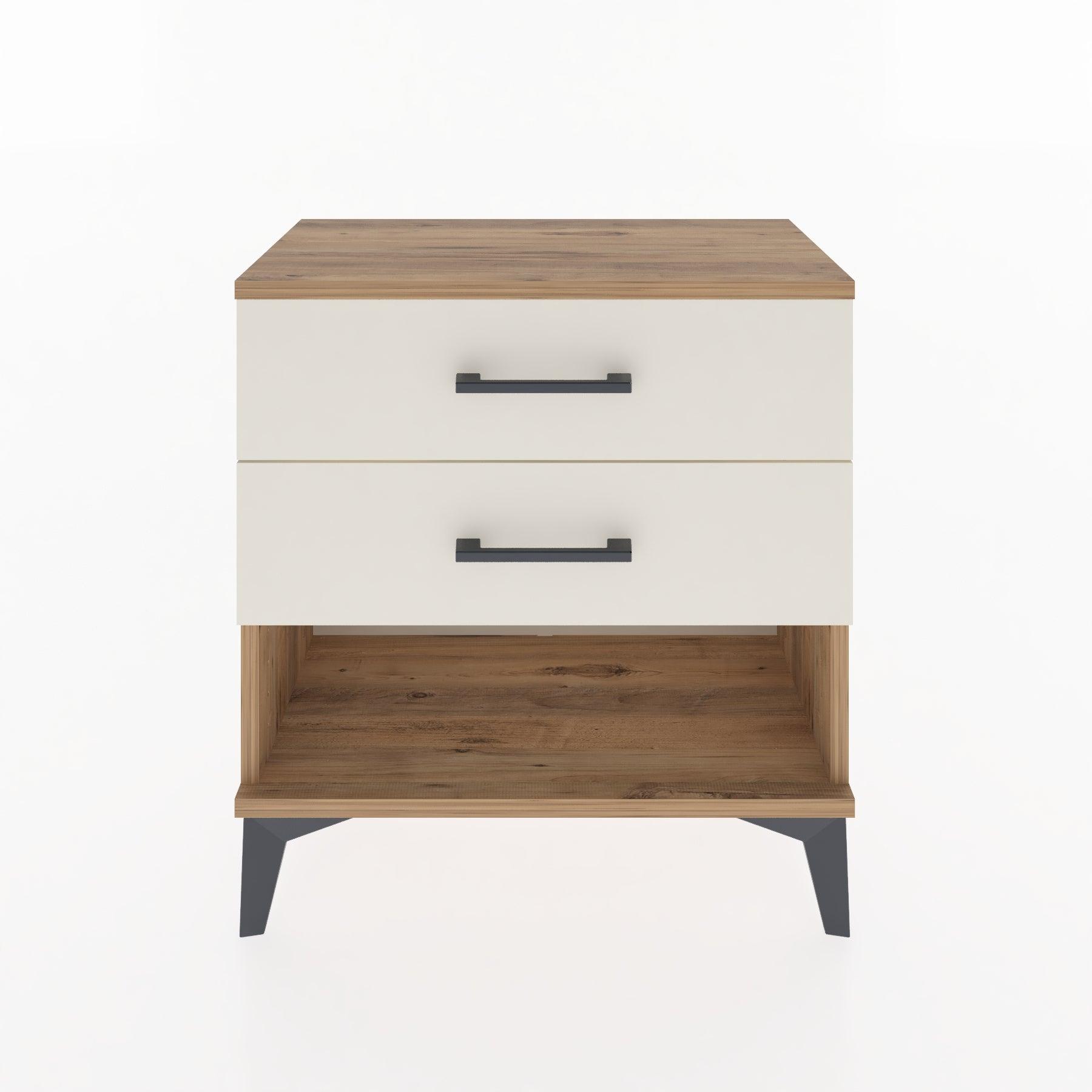 Woodntry Modular Nightstand Pine 60x30x52 cm with Drawers and Shelves CR2-3