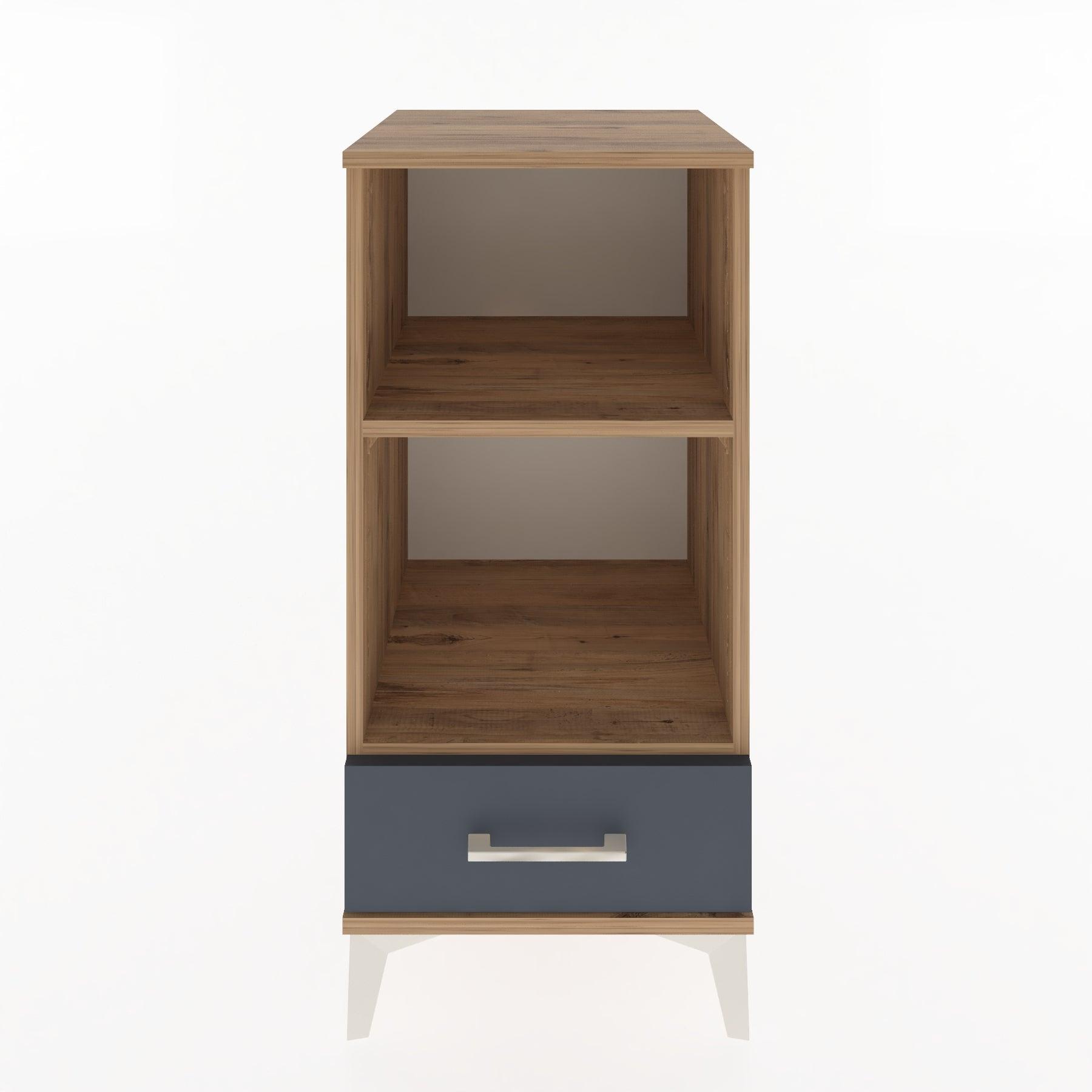 Woodntry Modular Nightstand Pine 44x44x84 cm with Drawers and Shelves CR24-3