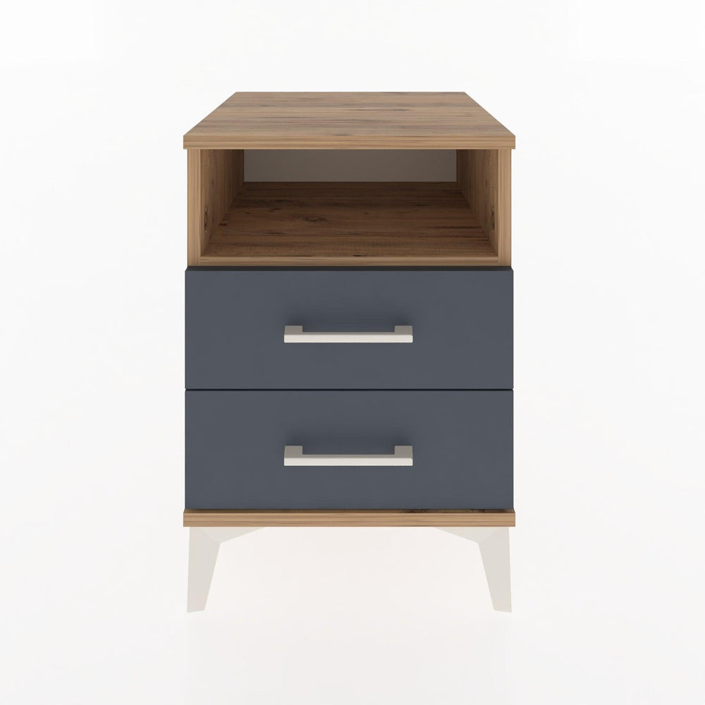 Woodntry Modular Nightstand Pine 44x44x52 cm with Drawers and Shelves CR2-3