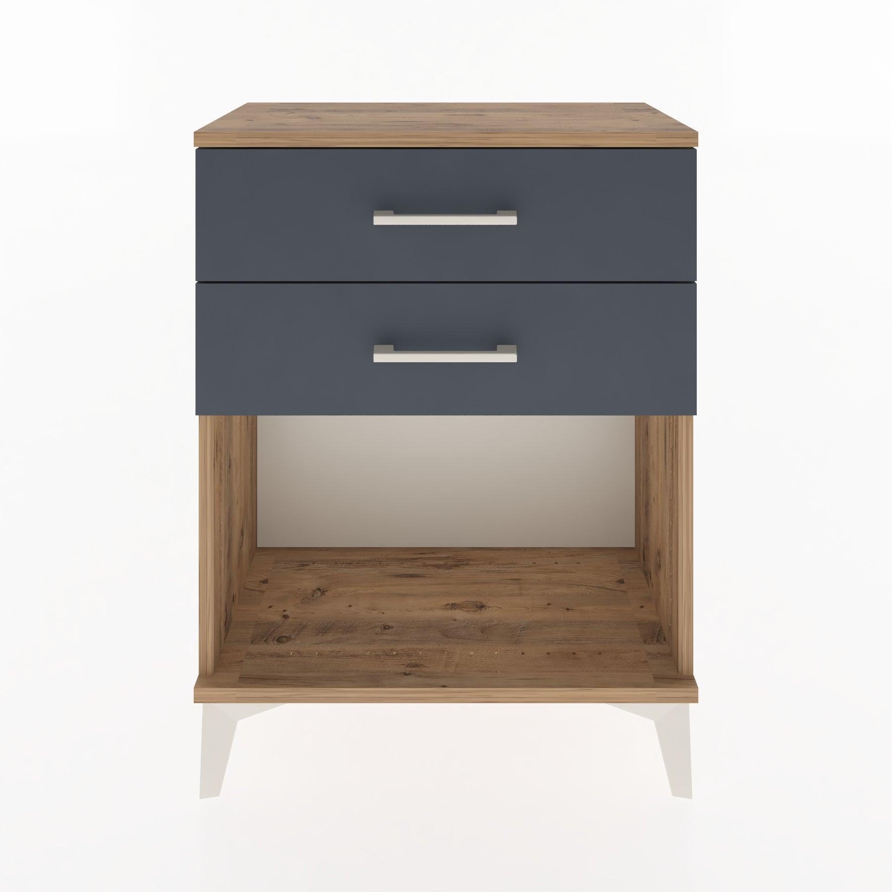 Woodntry Modular Nightstand Pine 60x30x68 cm with Drawers and Shelves CR2-3