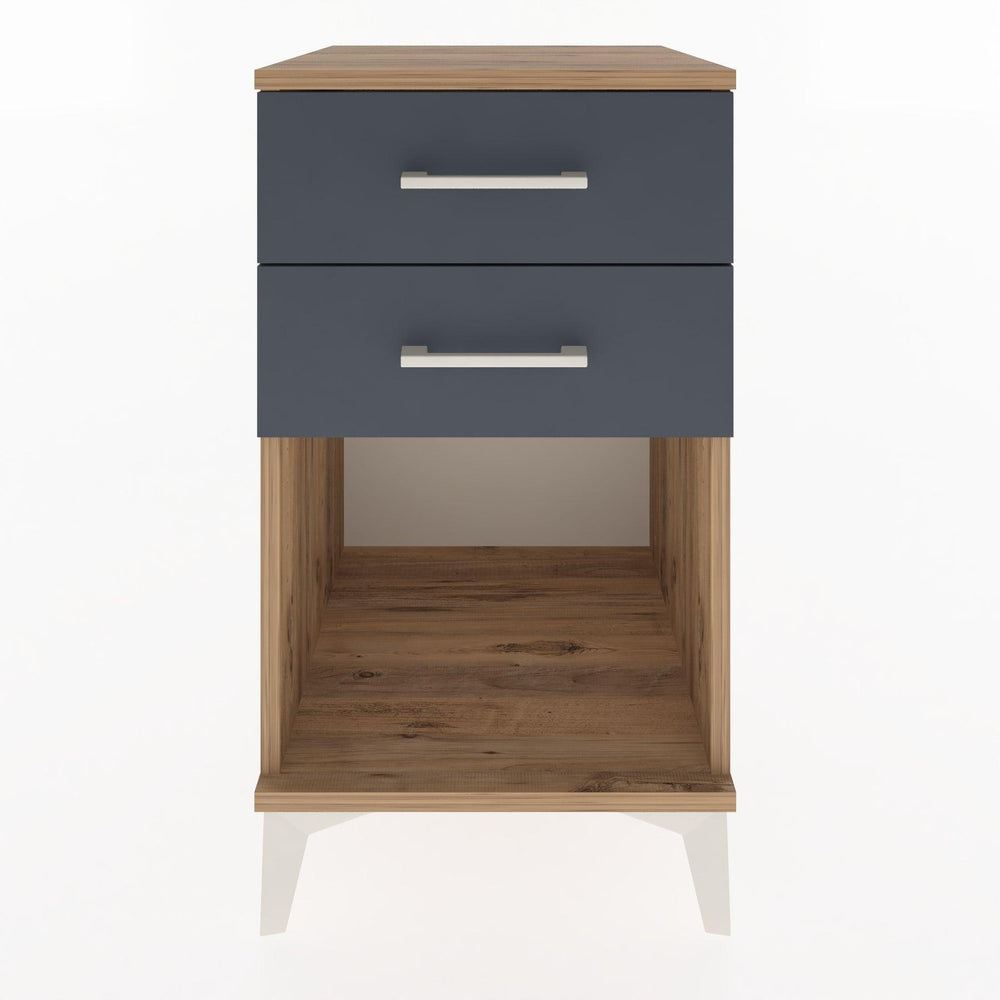 Woodntry Modular Nightstand Pine 44x44x68 cm with Drawers and Shelves CR2-3