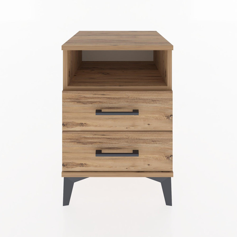 Woodntry Modular Nightstand Pine 44x44x52 cm with Drawers and Shelves CR2-3