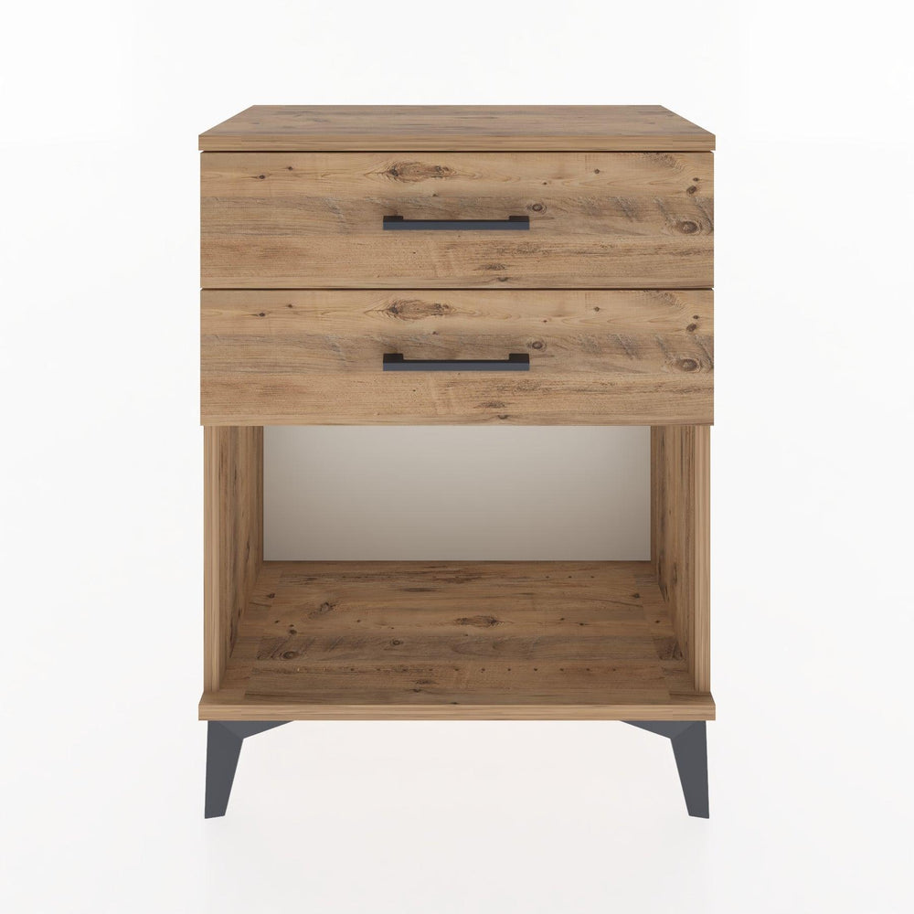 Woodntry Modüler Komodin Çam 60x30x68 cm Çekmeceli ve Raflı CR2-3