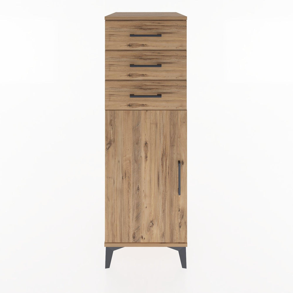 Woodntry Modular Cabinet Pine 44x30x122 cm with Doors and Drawers KC52-3