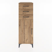 Woodntry Modüler Dolap Çam 44x59x122 cm Kapaklı ve Çekmeceli KC52-3