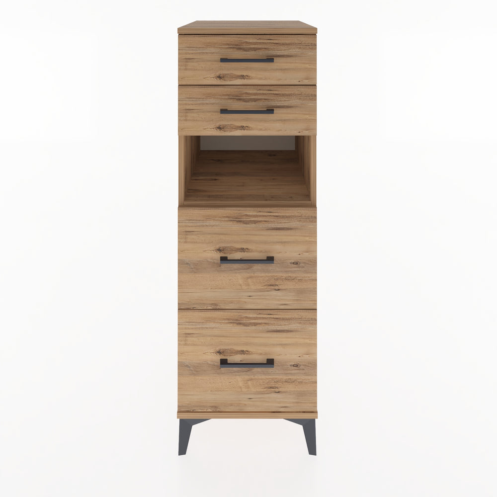 Woodntry Modular Cabinet Pine 44x59x122 cm with Drawers and Shelves CR102-3