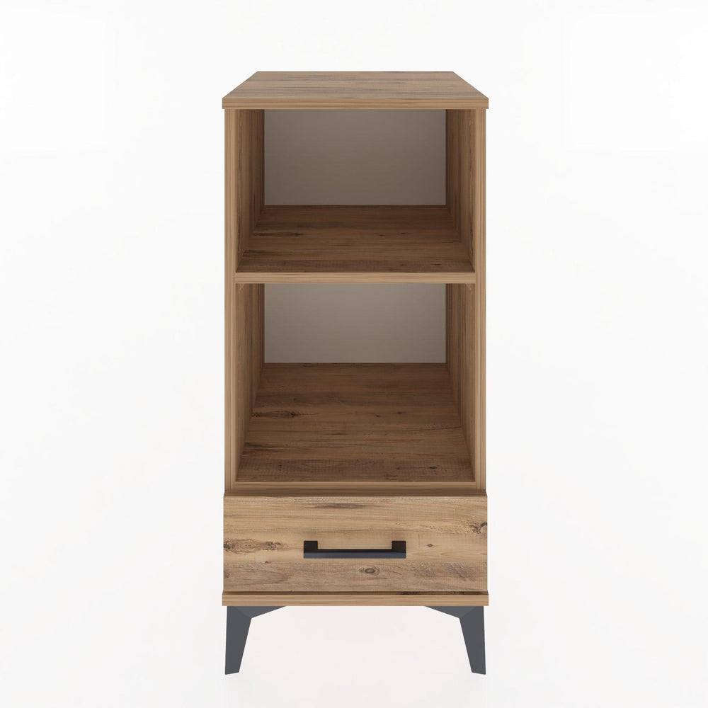 Woodntry Modular Nightstand Pine 44x44x84 cm with Drawers and Shelves CR24-3