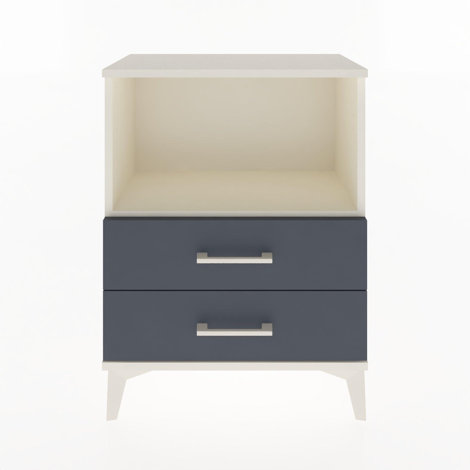 Woodntry Modular Nightstand Moonstone 60x30x68 cm with Drawer and Shelf CR3-1
