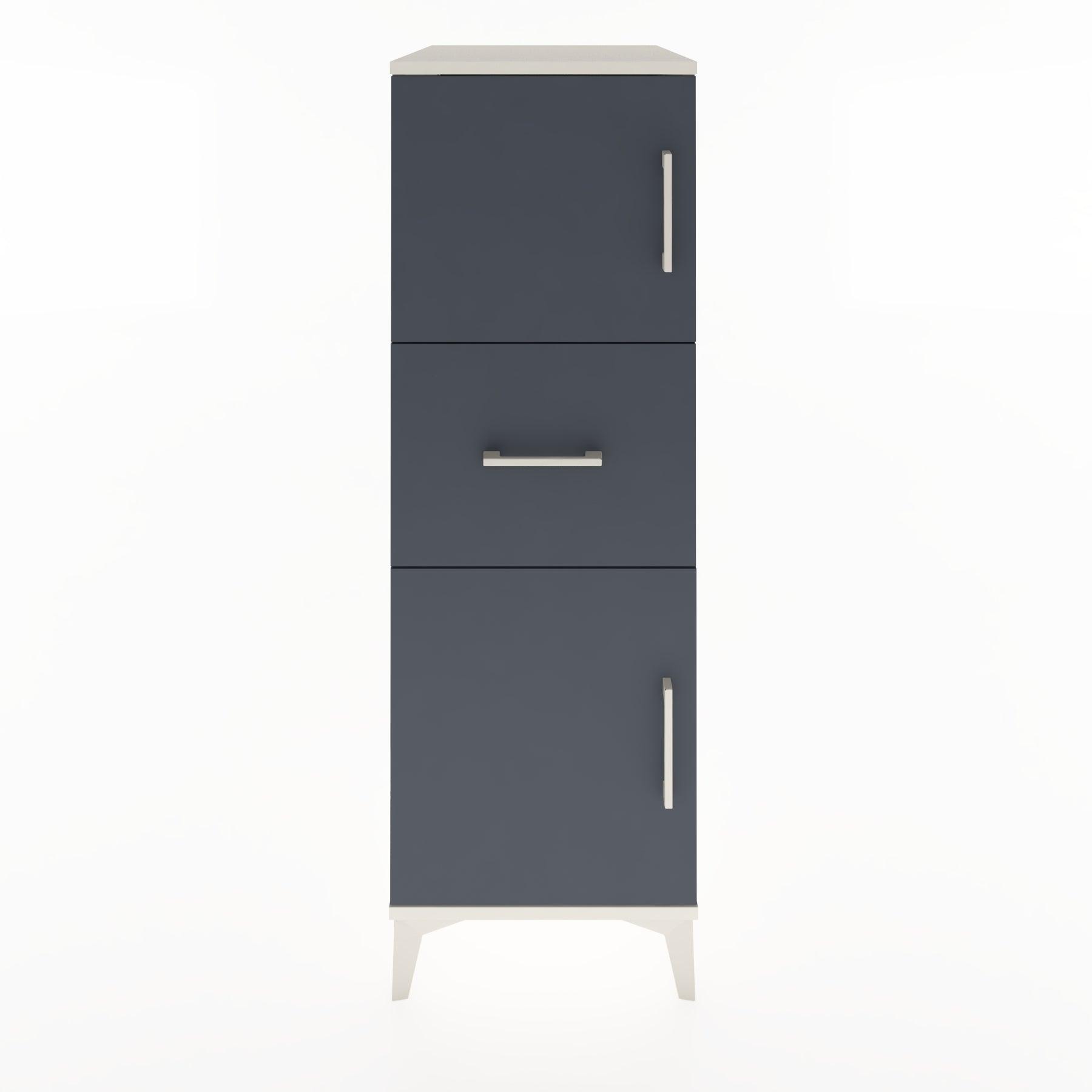 Woodntry Modular Cabinet Moonstone 44x30x122 cm with Doors and Drawers KC3-1