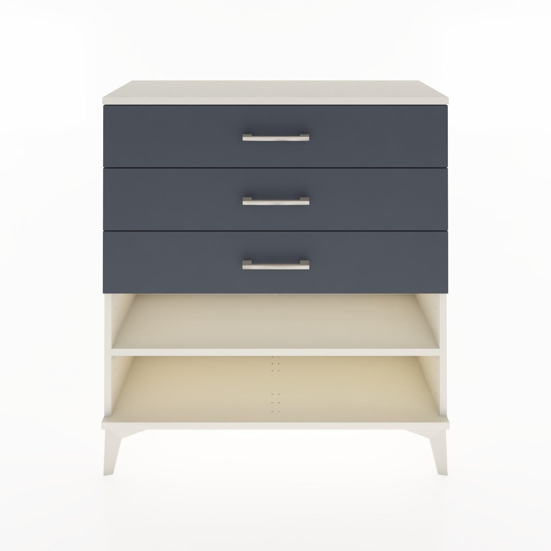 Woodntry Modular Dresser Moonstone 88x30x84 cm with Drawers and Shelves CR3-1 