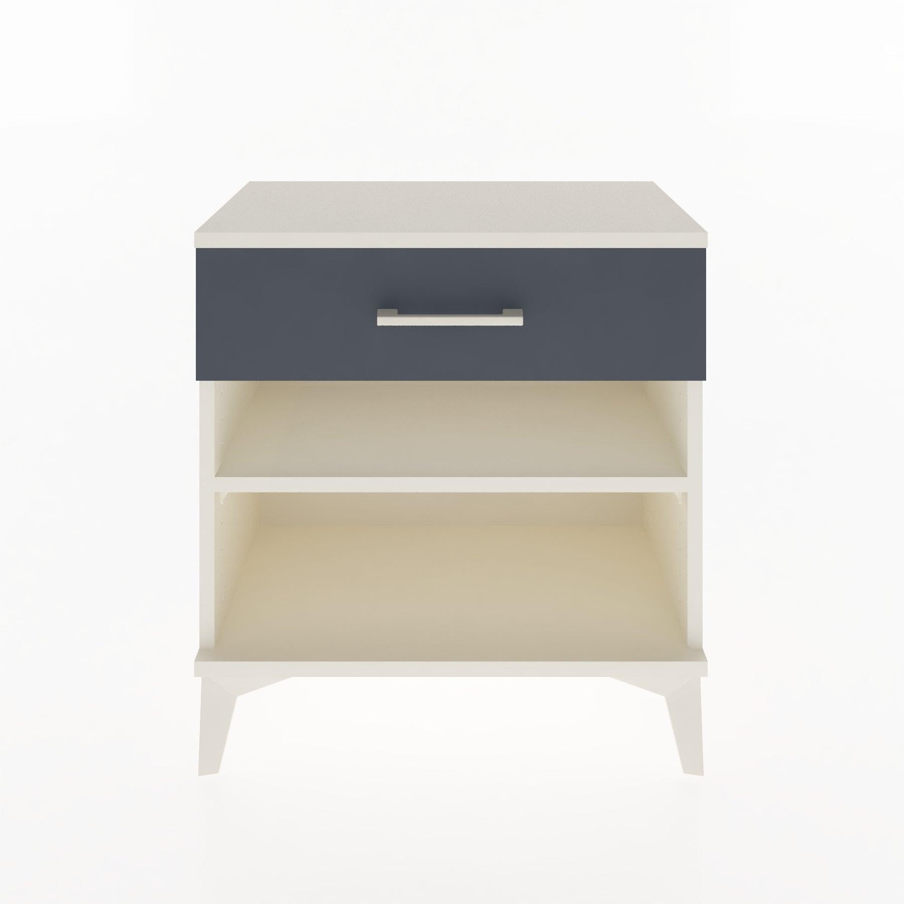 Woodntry Modular Nightstand Moonstone 60x30x52 cm with Drawer and Shelf CR3-1