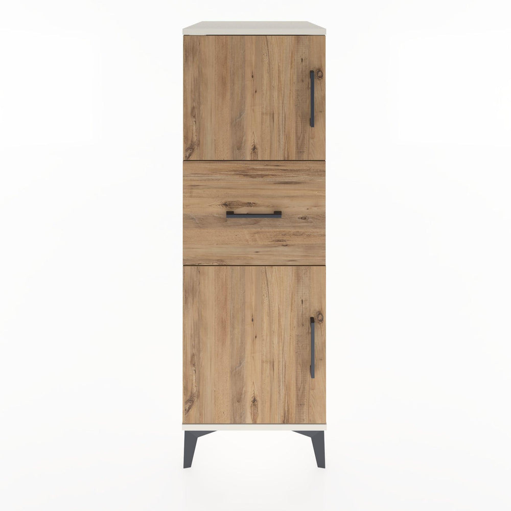 Woodntry Modüler Dolap Aytaşı 44x59x122 cm Kapaklı ve Çekmeceli KC3-1