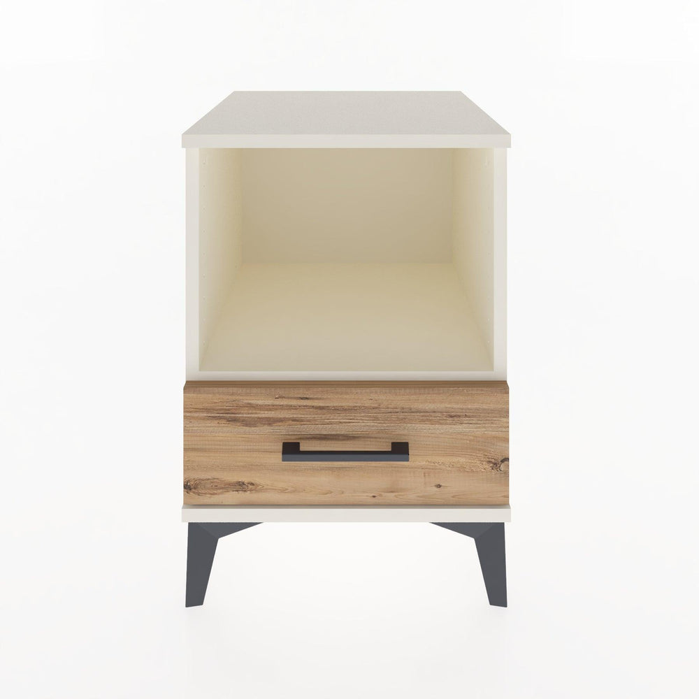 Woodntry Modular Nightstand Moonstone 44x44x52 cm with Drawer and Shelf CR3-1