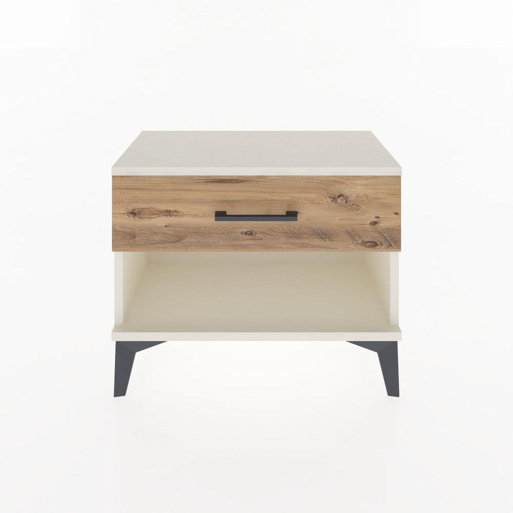 Woodntry Modular Nightstand Moonstone 60x30x36 cm with Drawer and Shelf CR3-1