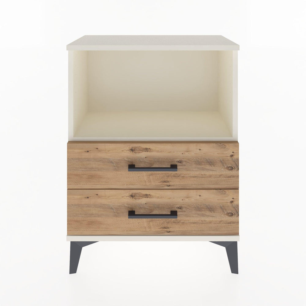 Woodntry Modüler Komodin Aytaşı 60x30x68 cm Çekmeceli ve Raflı CR3-1