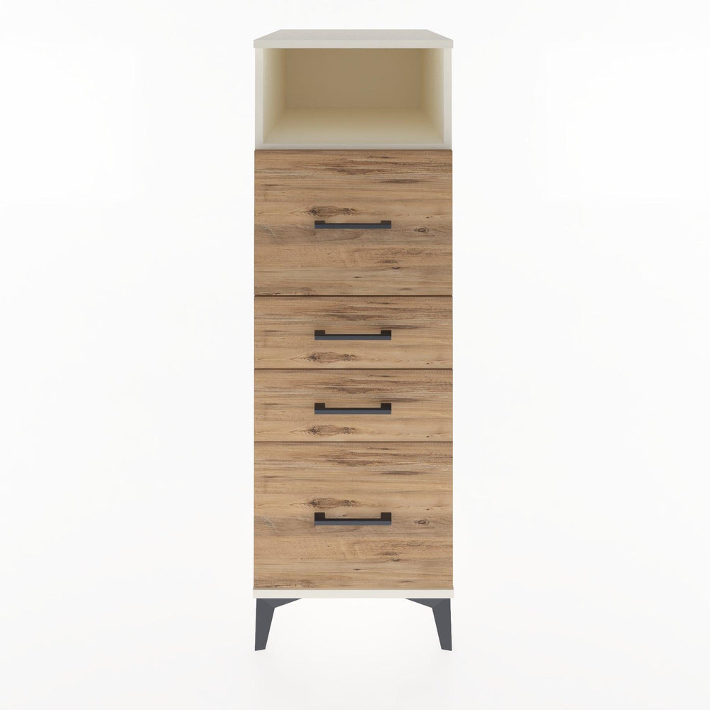 Woodntry Modüler Dolap Aytaşı 44x30x122 cm Çekmeceli ve Raflı CR103-1
