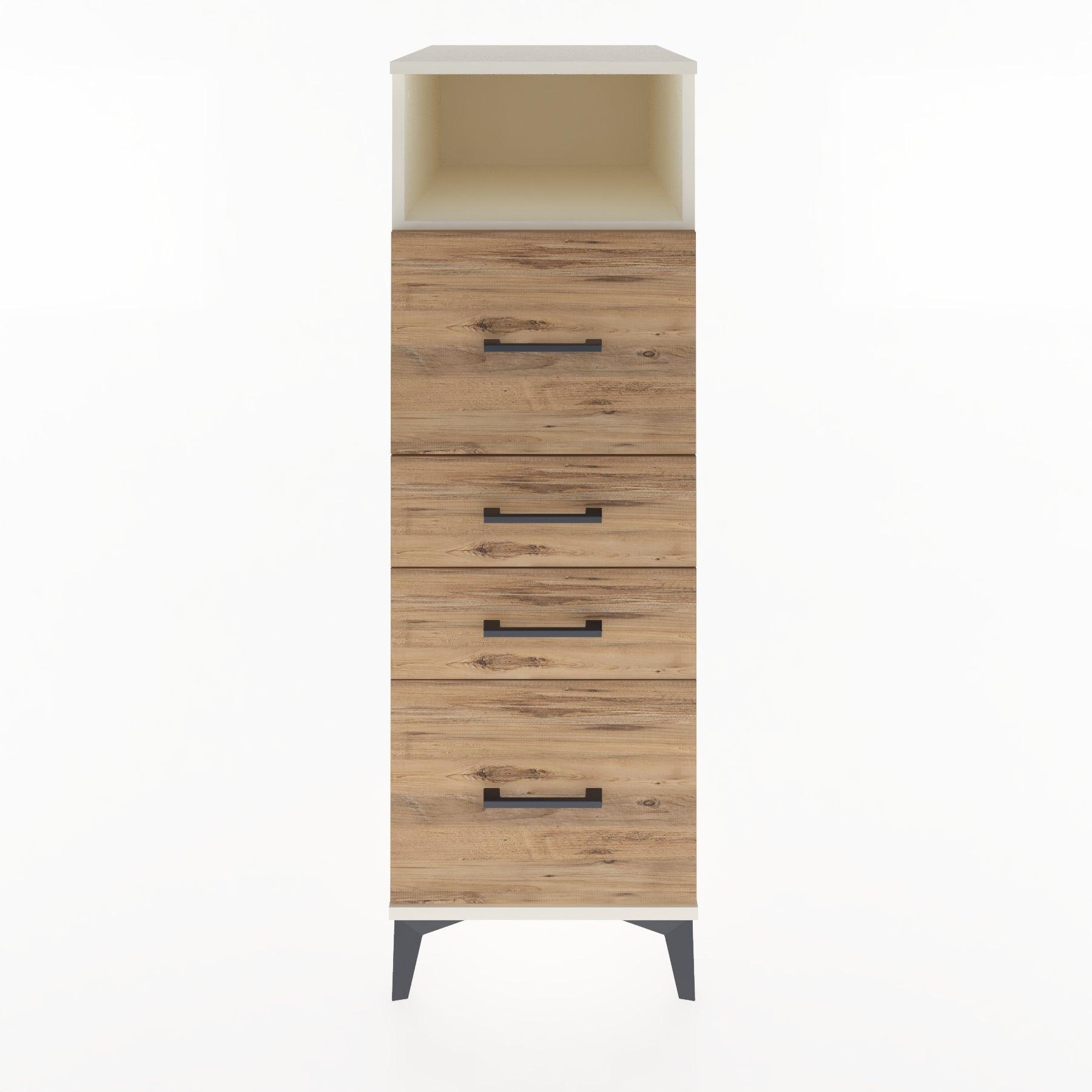 Woodntry Modular Cabinet Moonstone 44x30x122 cm with Drawers and Shelves CR103-1