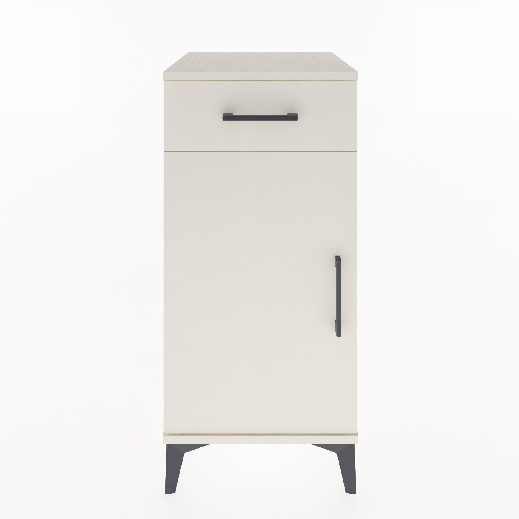 Woodntry Modular Nightstand Moonstone 44x44x84 cm with Cover and Drawer KC25-1
