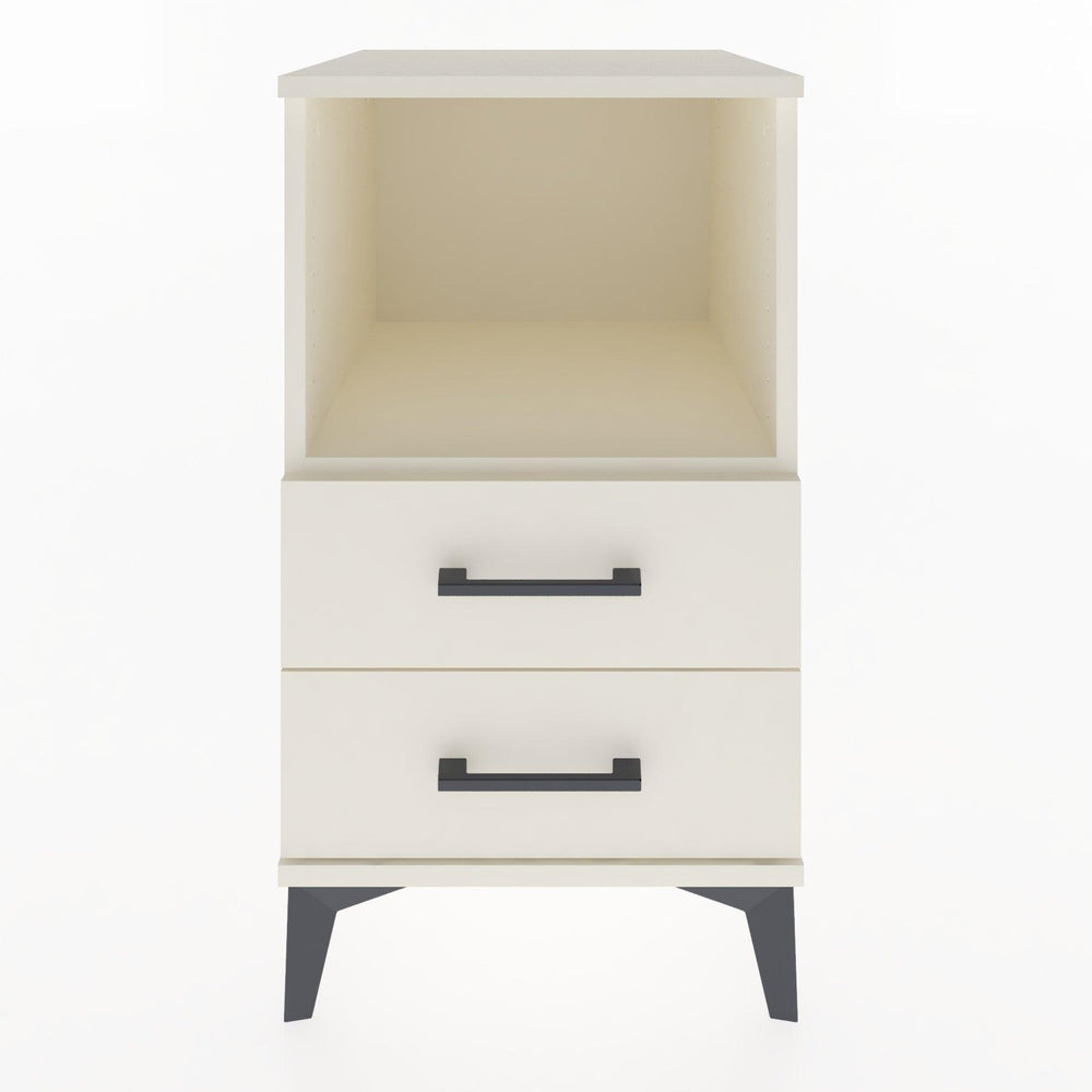 Woodntry Modular Nightstand Moonstone 44x44x68 cm with Drawer and Shelf CR3-1