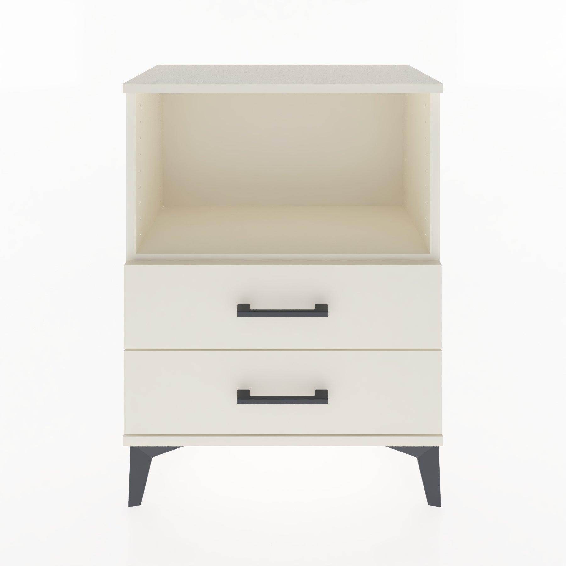 Woodntry Modular Nightstand Moonstone 60x30x68 cm with Drawer and Shelf CR3-1