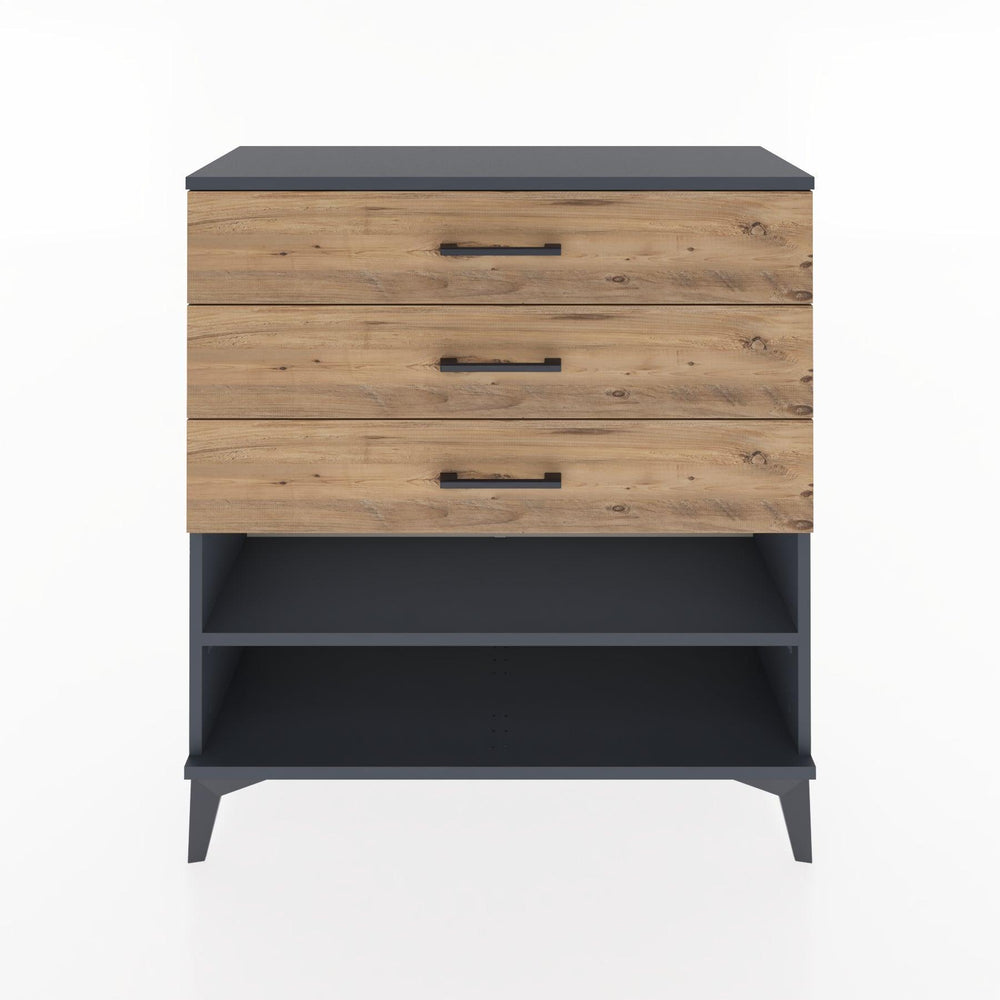Woodntry Modular Dresser Anthracite 88x30x84 cm with Drawers and Shelves CR3-2
