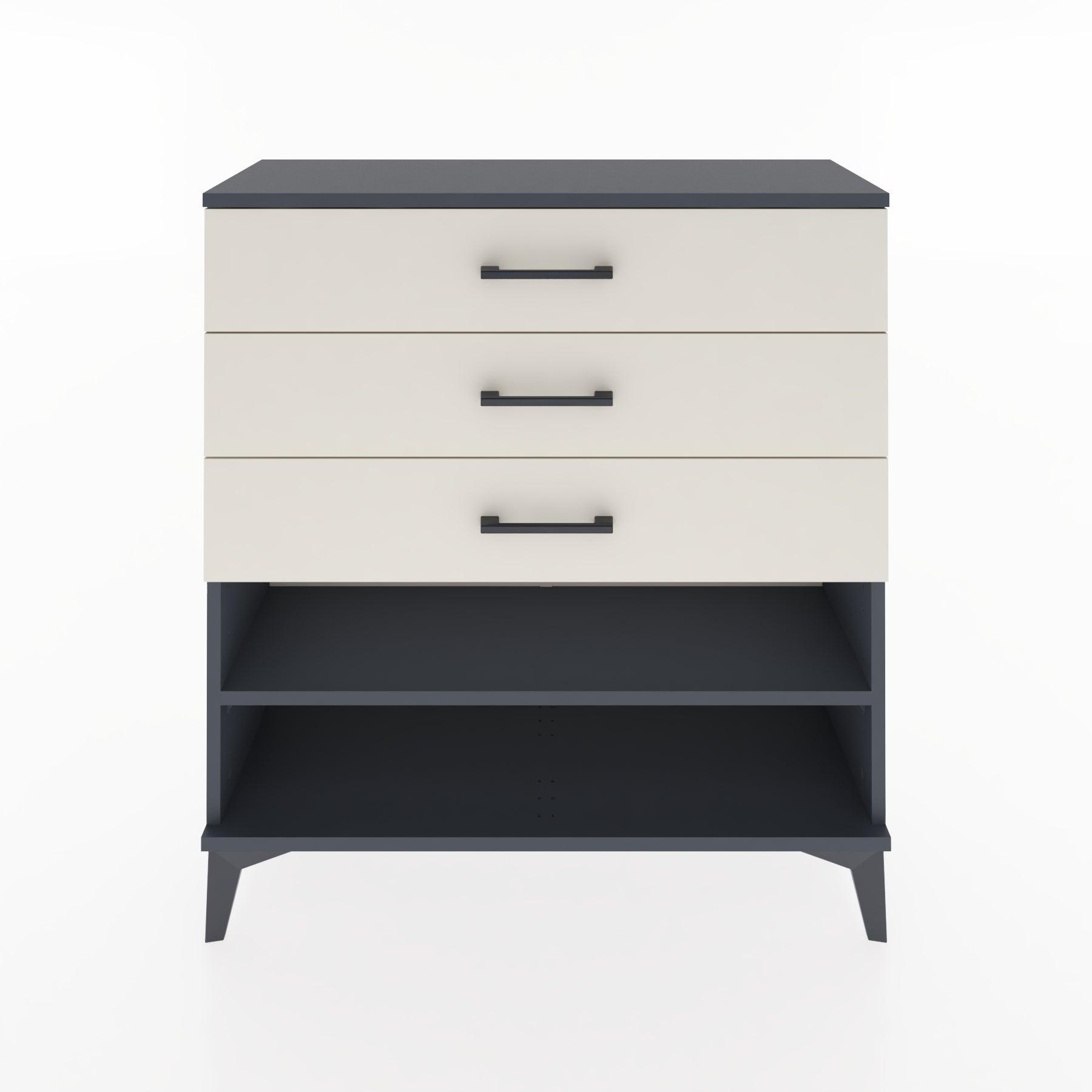 Woodntry Modular Dresser Anthracite 88x30x84 cm with Drawers and Shelves CR3-2