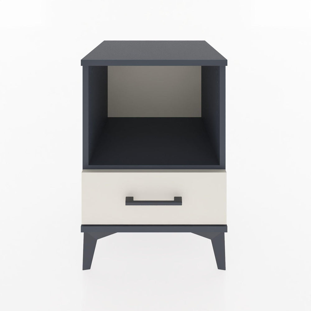 Woodntry Modular Nightstand Anthracite 44x44x52 cm with Drawers and Shelves CR3-2