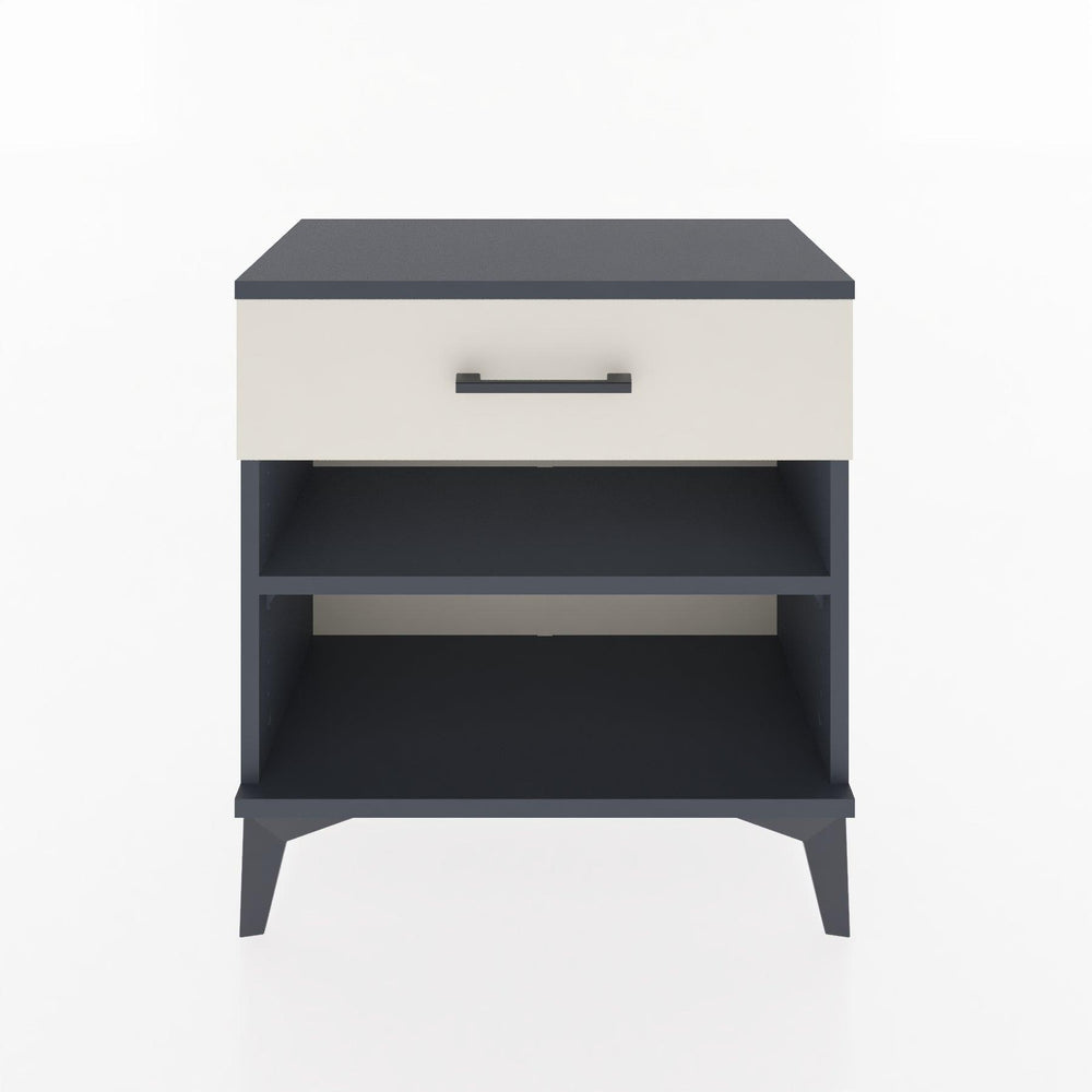 Woodntry Modular Nightstand Anthracite 60x30x52 cm with Drawers and Shelves CR3-2