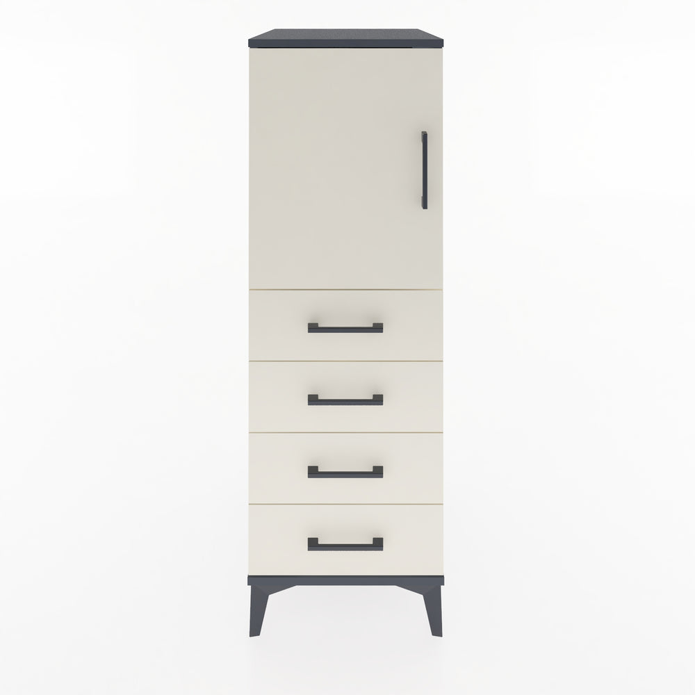 Woodntry Modular Cabinet Anthracite 44x59x122 cm with Doors and Drawers KC53-2