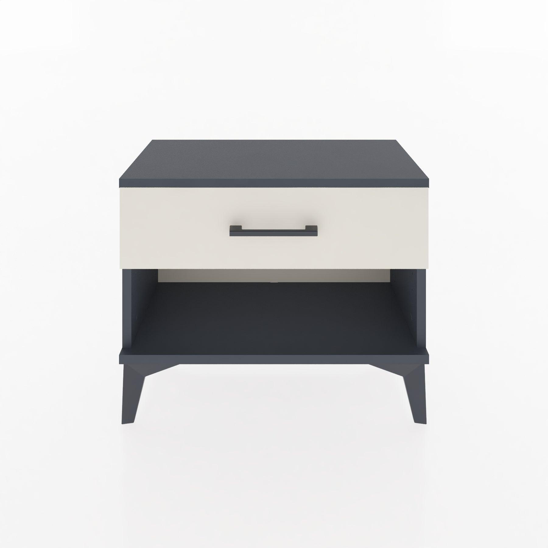 Woodntry Modular Nightstand Anthracite 60x30x36 cm with Drawers and Shelves CR3-2