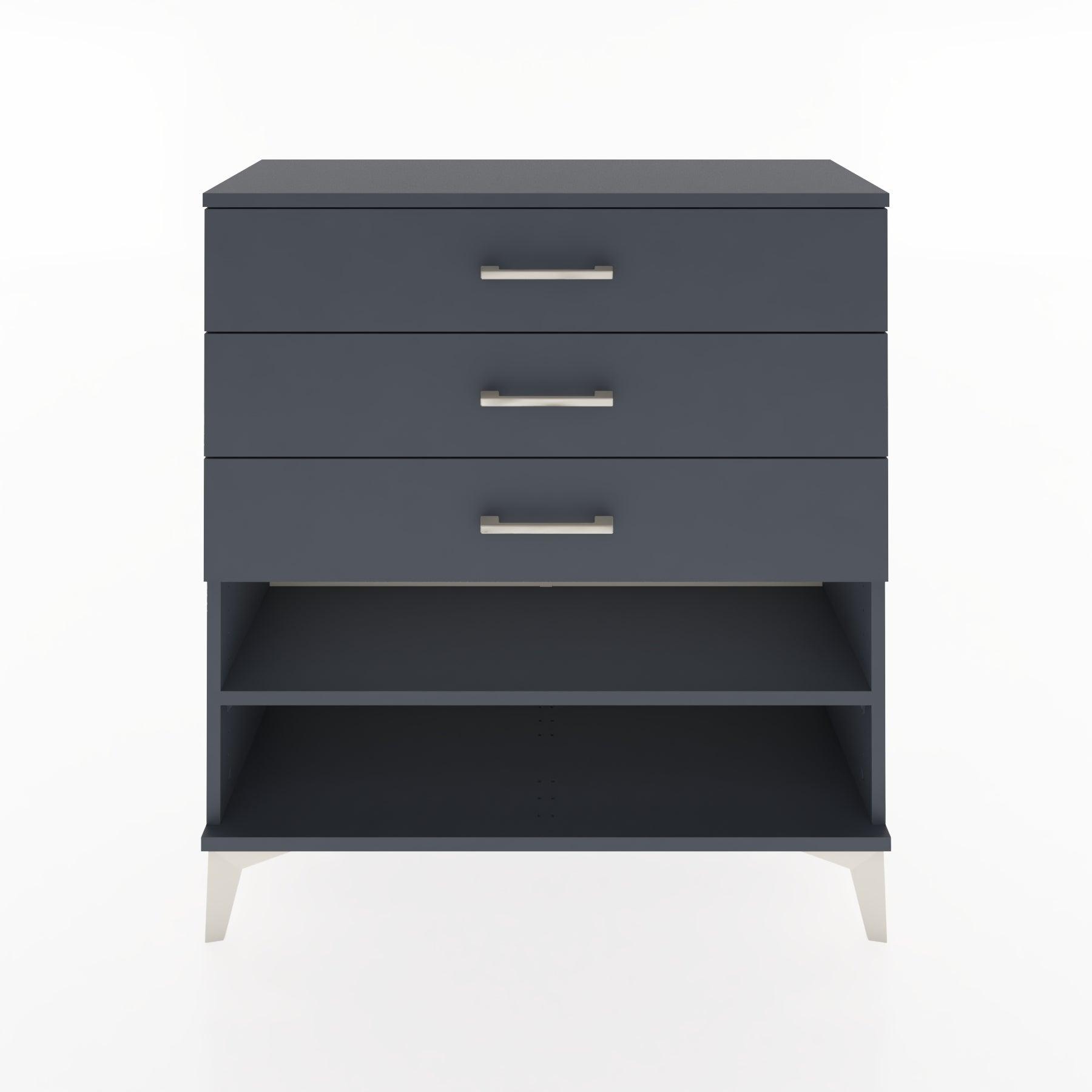 Woodntry Modular Dresser Anthracite 88x30x84 cm with Drawers and Shelves CR3-2