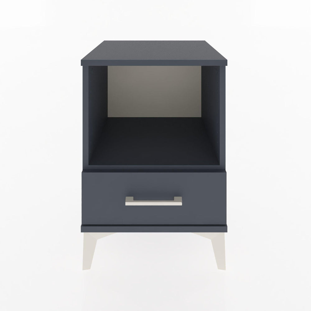 Woodntry Modular Nightstand Anthracite 44x44x52 cm with Drawers and Shelves CR3-2