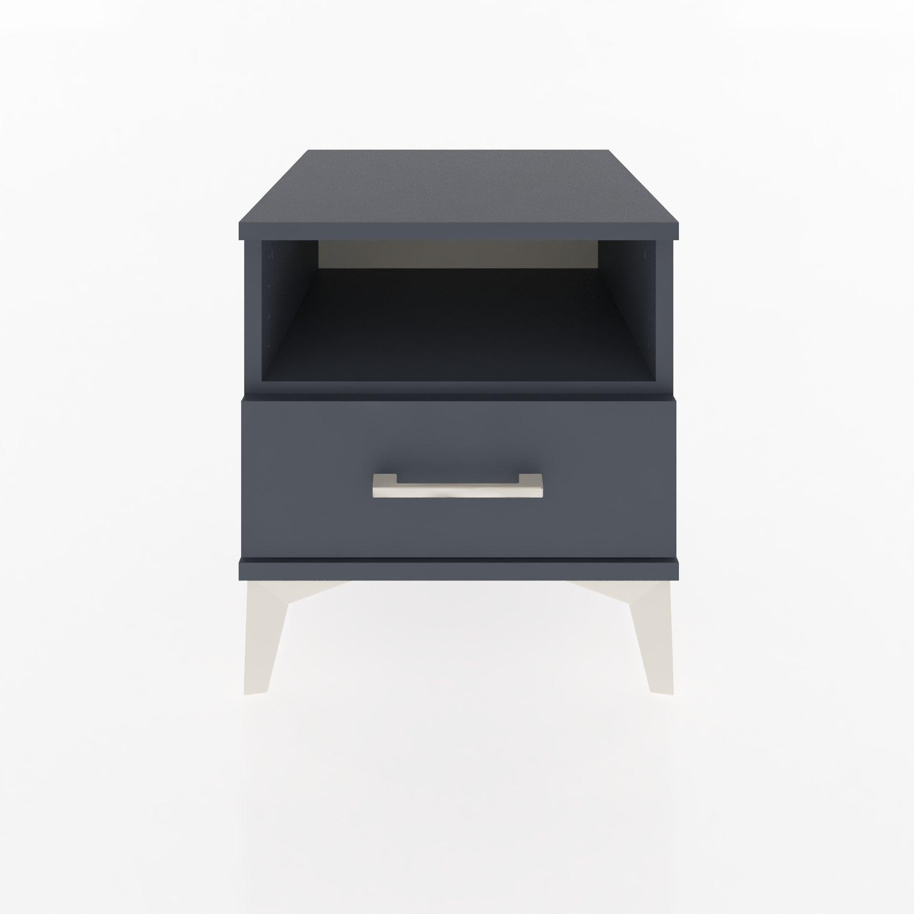 Woodntry Modular Nightstand Anthracite 44x44x36 cm with Drawers and Shelves CR3-2