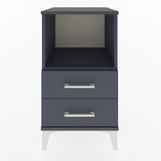 Woodntry Modular Nightstand Anthracite 44x44x68 cm with Drawers and Shelves CR3-2