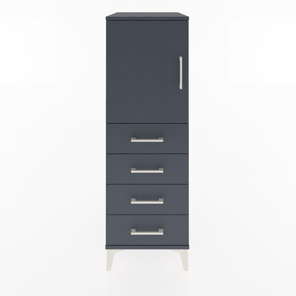 Woodntry Modular Cabinet Anthracite 44x59x122 cm with Doors and Drawers KC53-2