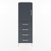 Woodntry Modüler Dolap Antrasit 44x59x122 cm Kapaklı ve Çekmeceli KC53-2