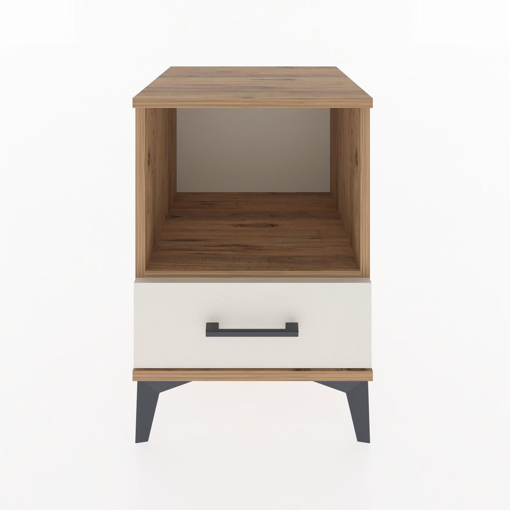 Woodntry Modular Nightstand Pine 44x44x52 cm with Drawers and Shelves CR3-3