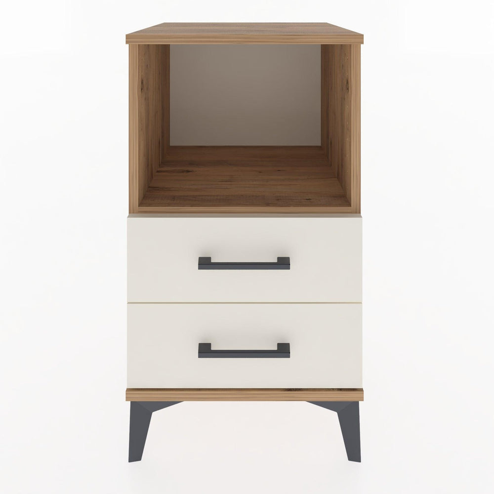 Woodntry Modular Nightstand Pine 44x44x68 cm with Drawers and Shelves CR3-3