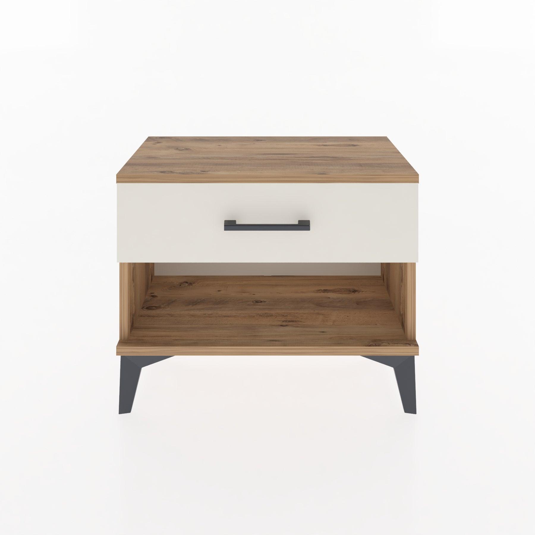 Woodntry Modular Nightstand Pine 60x30x36 cm with Drawers and Shelves CR3-3