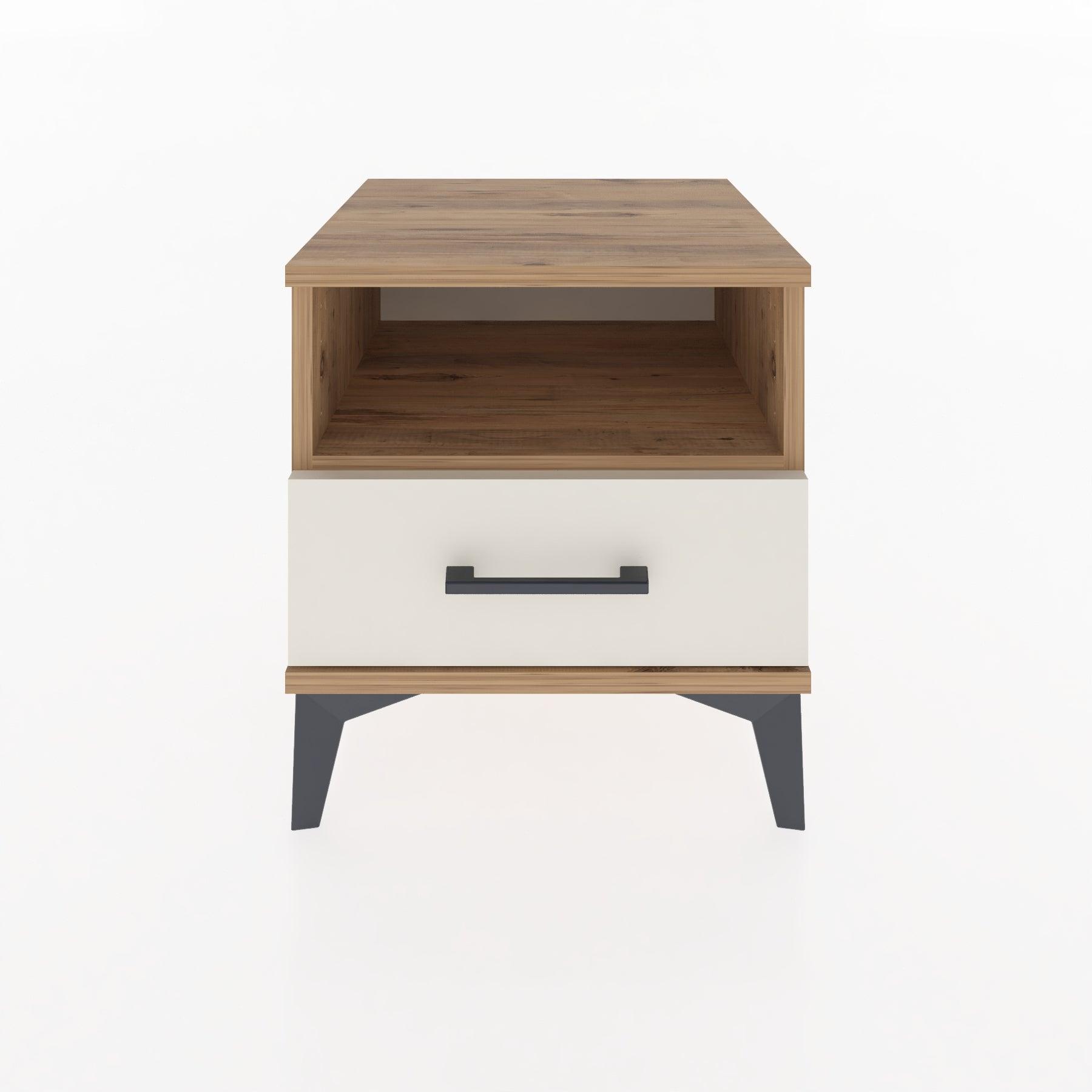 Woodntry Modular Nightstand Pine 44x44x36 cm with Drawers and Shelves CR3-3