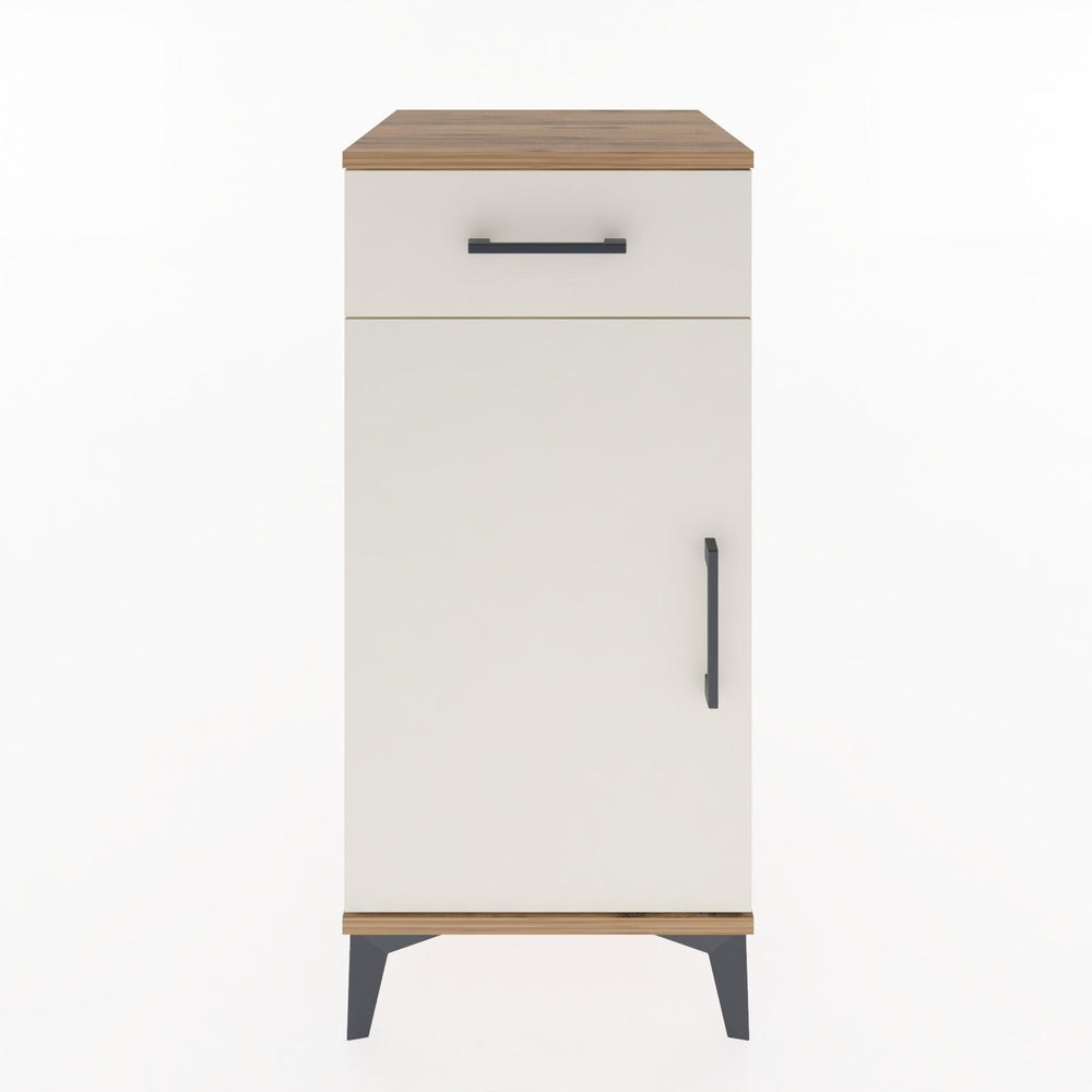 Woodntry Modular Nightstand Pine 44x44x84 cm with Cover and Drawer KC25-3