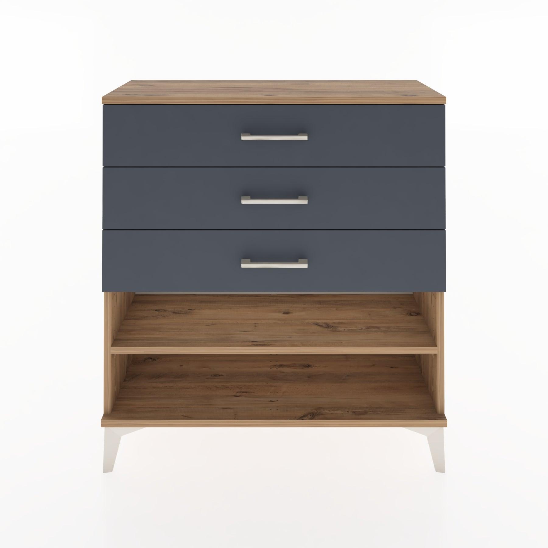 Woodntry Modular Dresser Pine 88x30x84 cm with Drawers and Shelves CR3-3
