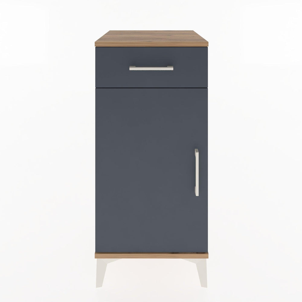 Woodntry Modular Nightstand Pine 44x44x84 cm with Cover and Drawer KC25-3