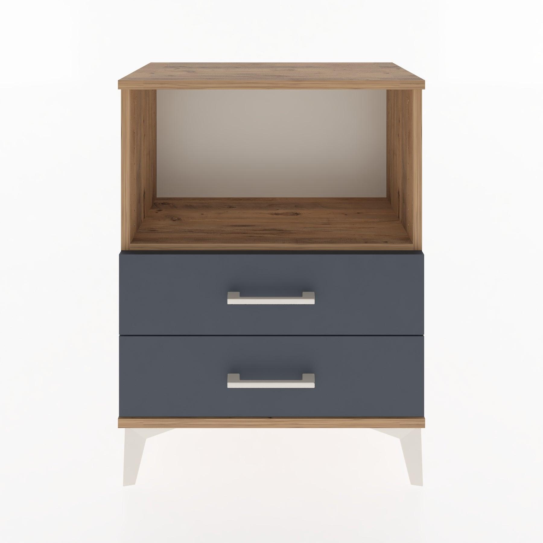 Woodntry Modular Nightstand Pine 60x30x68 cm with Drawers and Shelves CR3-3