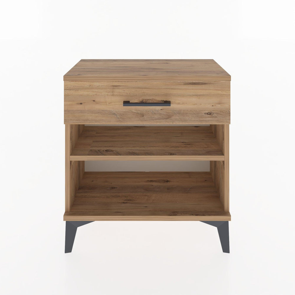 Woodntry Modular Nightstand Pine 60x30x52 cm with Drawers and Shelves CR3-3