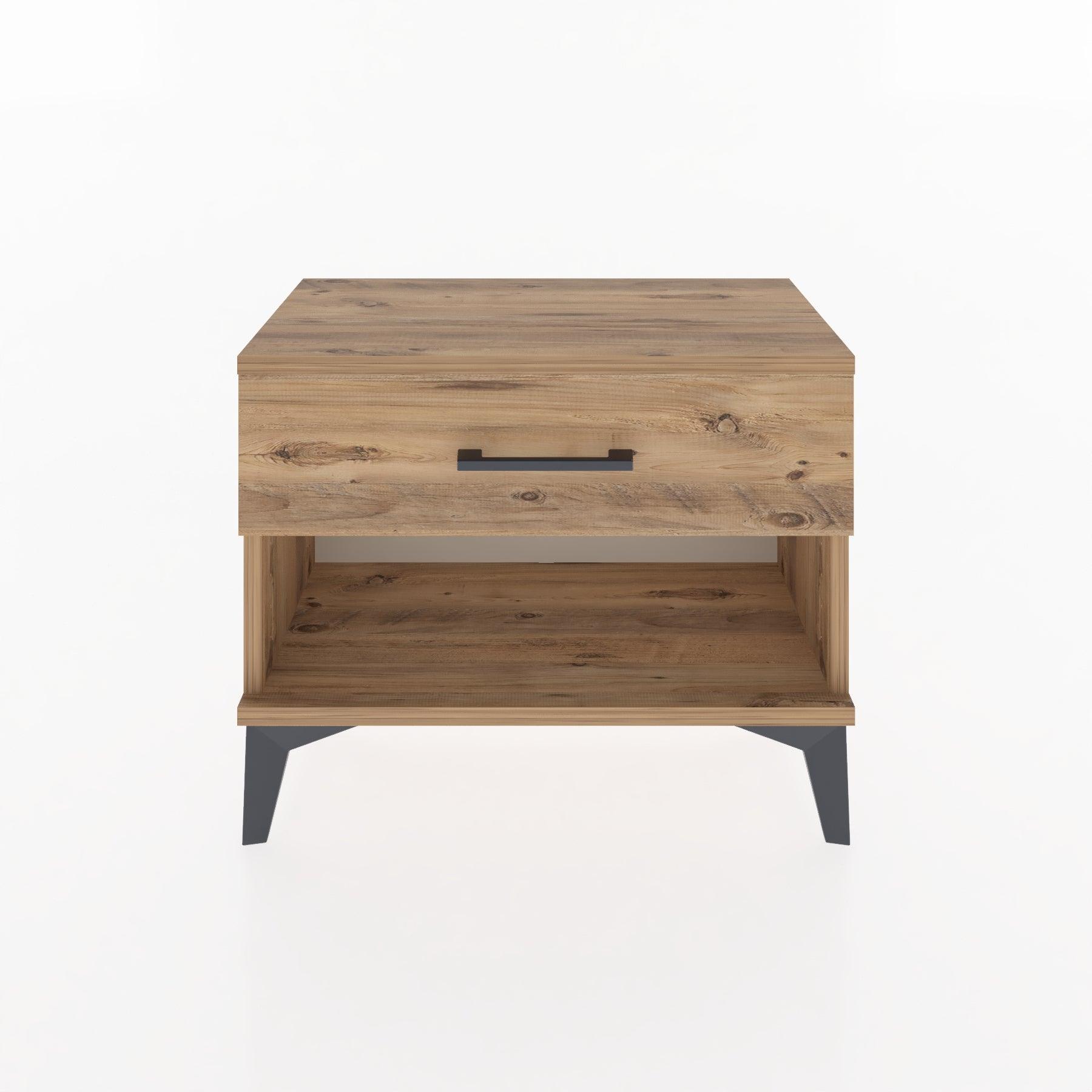 Woodntry Modular Nightstand Pine 60x30x36 cm with Drawers and Shelves CR3-3