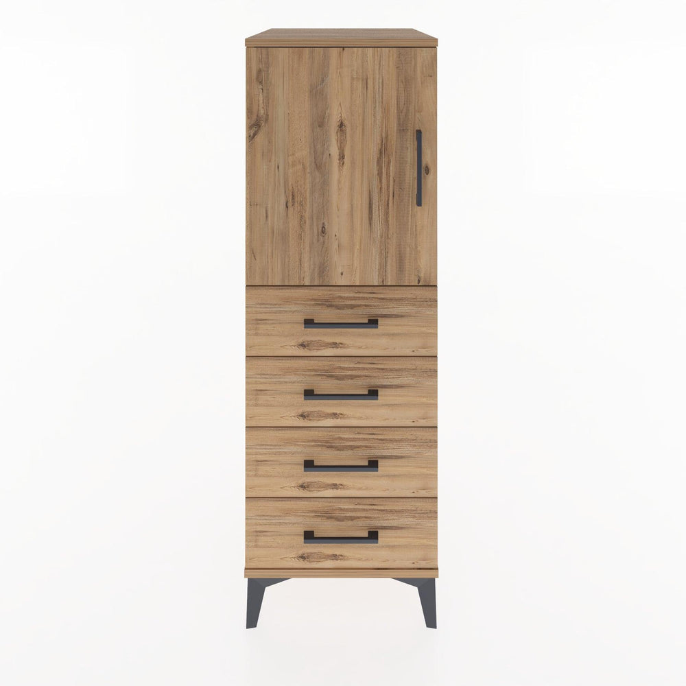 Woodntry Modular Cabinet Pine 44x30x122 cm with Doors and Drawers KC53-3