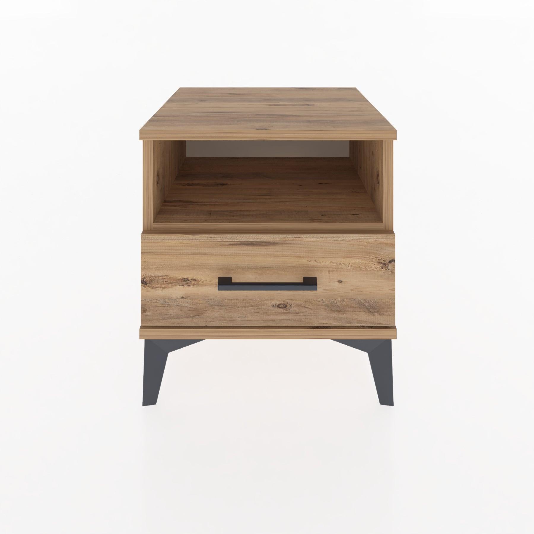 Woodntry Modular Nightstand Pine 44x44x36 cm with Drawers and Shelves CR3-3