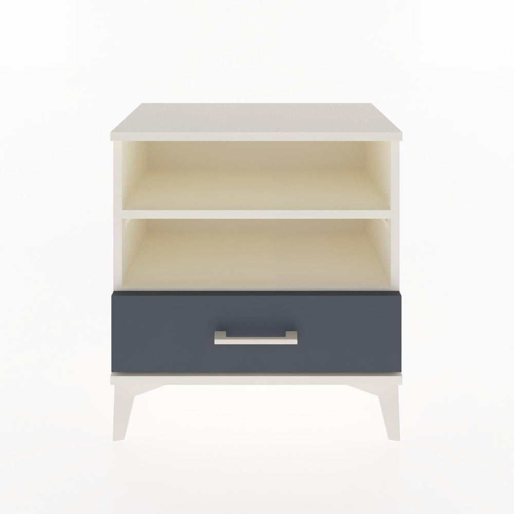 Woodntry Modular Nightstand Moonstone 60x30x52 cm with Drawer and Shelf CR4-1