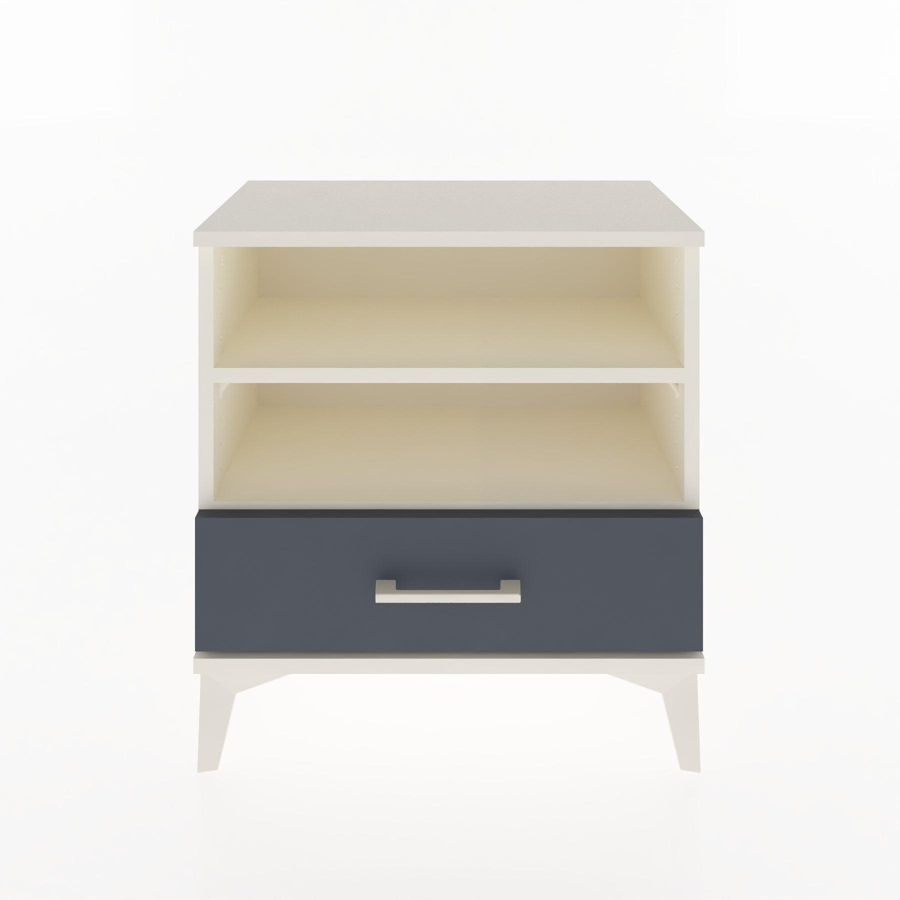 Woodntry Modular Nightstand Moonstone 60x30x52 cm with Drawer and Shelf CR4-1